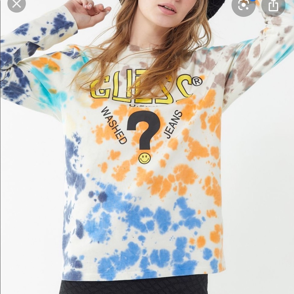 GUESSXChinatown Market Smiley UO Exclusive Tie-Dye
